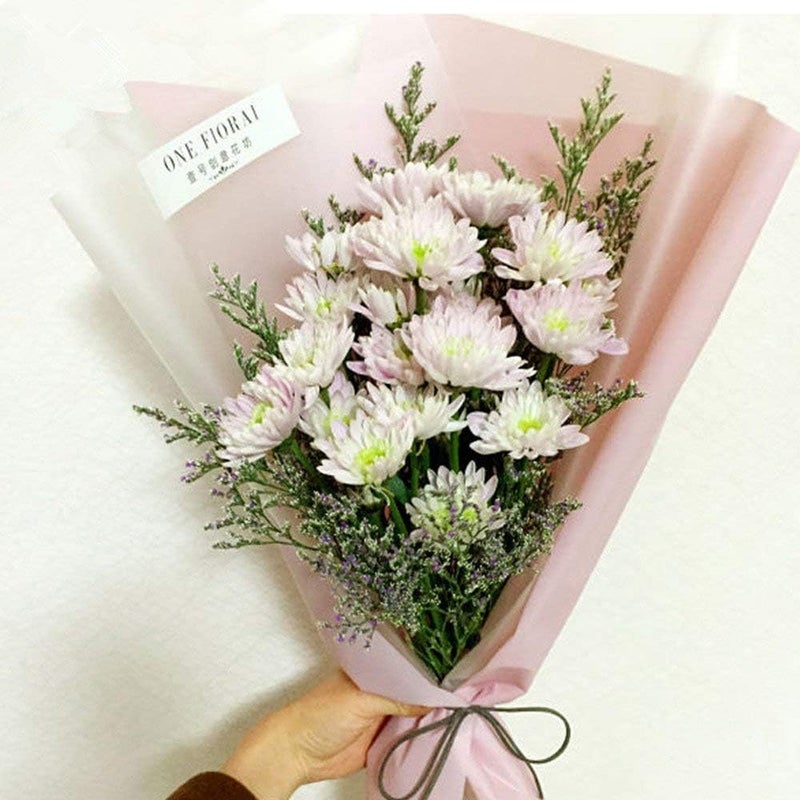 BBJ WRAPS Korean Style Flower Wrapping Paper Floral Bouquet Wraps Gift Packaging Florist Supplies 20 Counts (Light peach) - Image 2